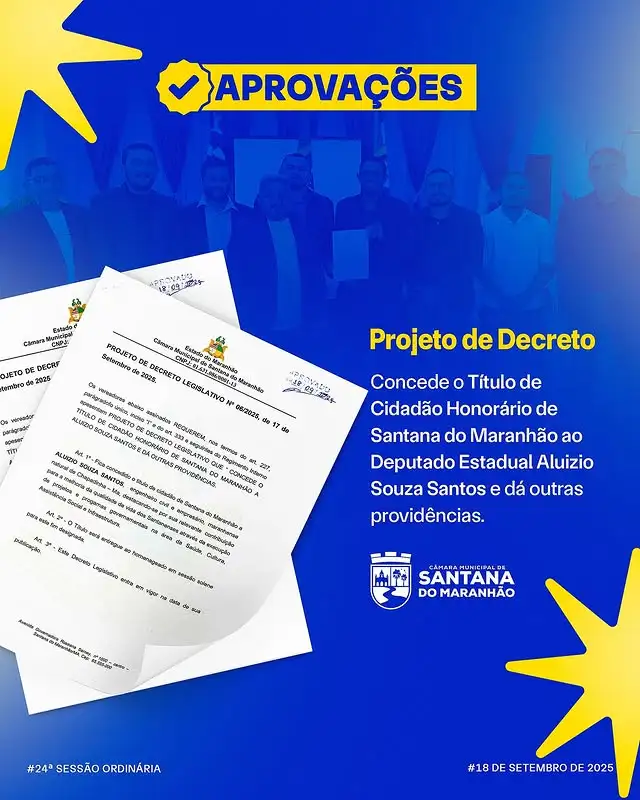 Título de Cidadão Santanense ao Deputado Estadual Aluizio Santos