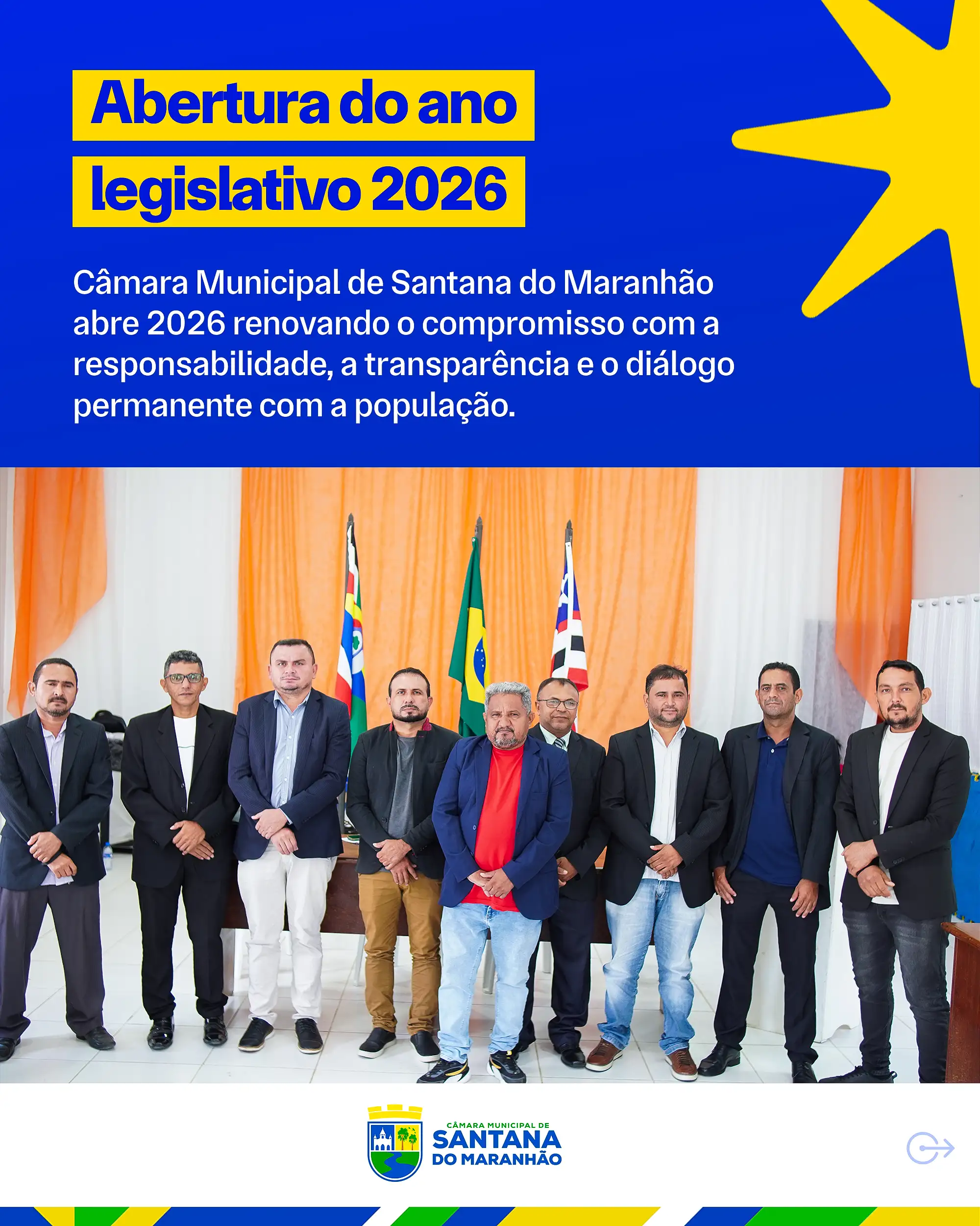 Abertura do Ano Legislativo 2026 em Santana do Maranhão